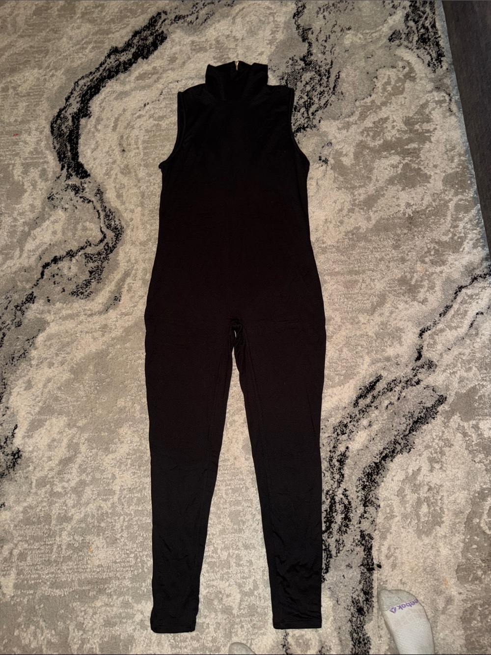 Sleeveless Black Turtleneck Jumpsuit
